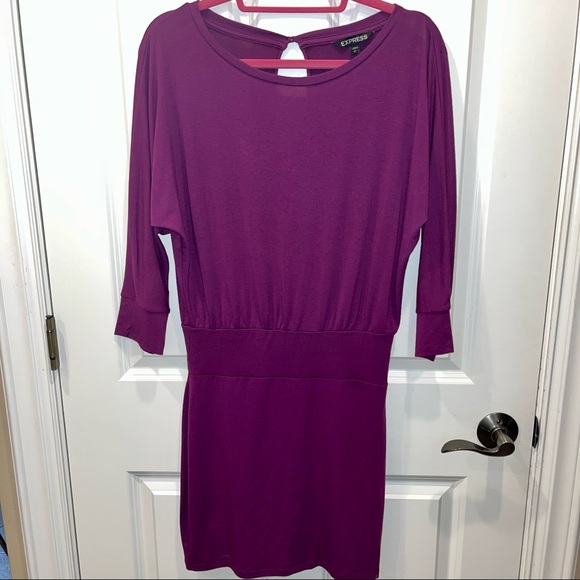 Express Dresses & Skirts - Women’s SZ S EXPRESS Plum Stretch Banded waist Mini Dress